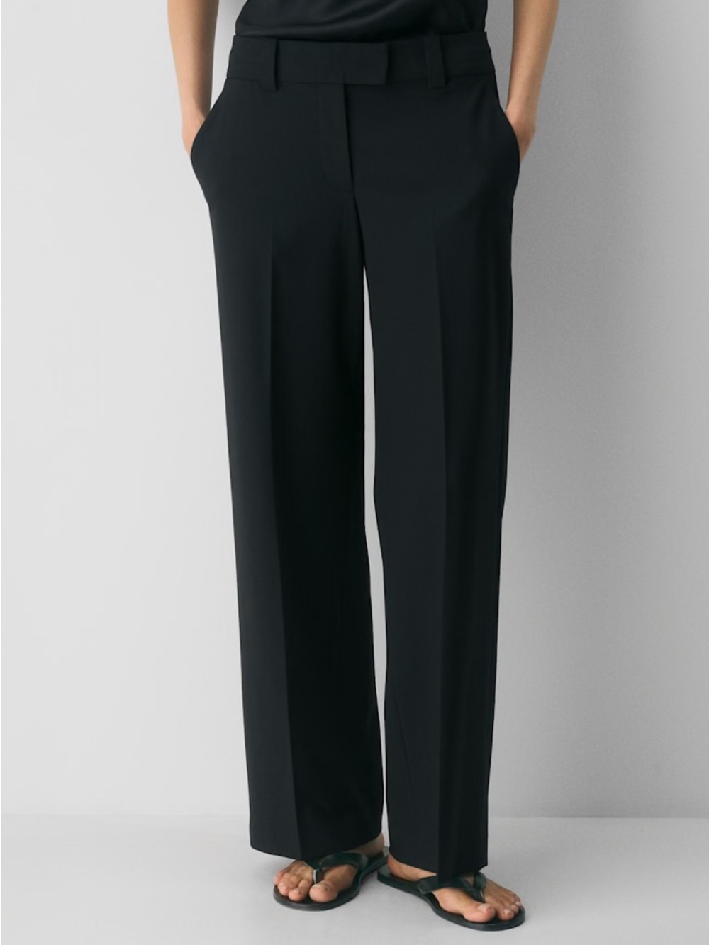 Wilfred Black Wide Leg Trousers